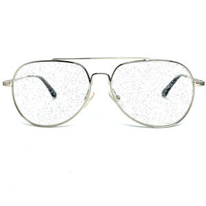 BCBGMAXAZRIA Intrigue Silver Eyeglasses Frames Sparkle Speckled 57-14-140 H13489